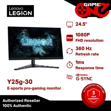 Lenovo 24.5 360Hz IPS FHD Gaming Monitor G-Sync (NVIDIA Adaptive Sync)  1920 x 1080 99% sRGB 1ms response time Built-in Speakers Legion Y25g-30 