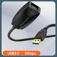 USB 5ม. 3.0สายพ่วงพร้อมบูสเตอร์แอคทีฟ USB 3.0สายขยายสายส่วนต่อส่วนขยาย USB 3.0ตัวผู้กับตัวเมียสำหรับพีซี