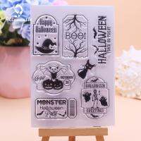 Alinacutle CLEAR STAMPS Halloween Tags DIY Card Scrapbooking Paper Craft Rubber Transparent Silicon Stamps