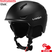 Instruments Lixada สโนว์บอร์ดหมวกกันน็อคที่ถอดออกได้ Earmuff ผู้ชายผู้หญิงความปลอดภัยหมวกกันน็อคเล่นสกีกับแว่นตาคงที่สายมืออาชีพเล่นสกีหิมะกีฬาหมวกกันน็อค