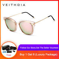 VEITHDIA แว่นกันแดดแฟชั่น Polarized แว่นตากันแดด แว่นโพลาไรซ์ มาใหม่ สำหรับผู้หญิง –  3038