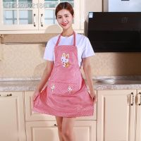 ❅◆ Cute Cartoon Rabbit Kitchen Apron for Men Women Home Cleaning Tools Pink White Waterproof Apron Cotton Linen Easy to Clean House