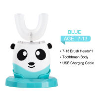 Azdent Childrens Brush 360 Degrees Inligent Automatic Sonic Electric Toothbrush Blue Light Teeth White