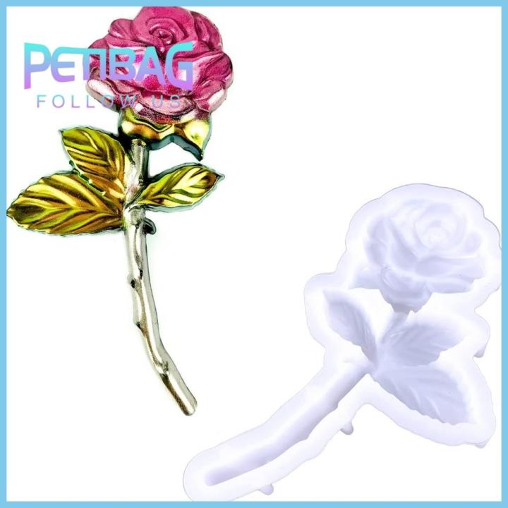 PETIBAG Floral Rose Resin Mold Silicone Flower Resin Mold Crafts Pendant Epoxy  Table Molds Resin Casting