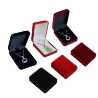 Velvet Necklace Box Pendant Box Jewelry Organizer Gift Packaging Box Jewelry Storage Container For Trinket