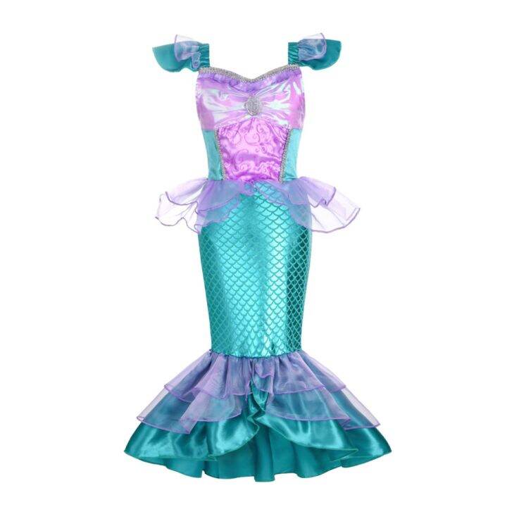 kids-dress-for-girls-cosplay-little-mermaid-ariel-princess-costume-children-carnival-birthday-party-clothes-mermaid-dress