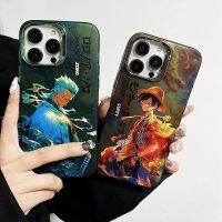 การ์ตูนวันพีชสุดเท่เคสโทรศัพท์มือถือ Luffys Zoro สำหรับ iPhone 15 Pro Max ฝาหลังโทรศัพท์แบบนิ่มกันกระแทกสำหรับ iPhone 14 Pro Max เคสสำหรับ Apple โทรศัพท์13 12 11เคสห่อหุ้ม