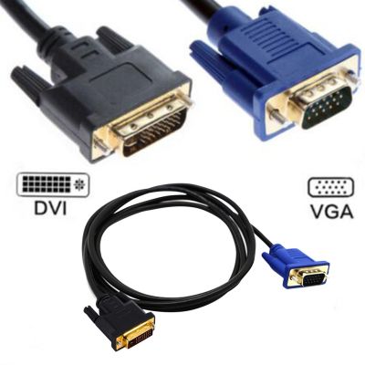 DVI-I DVI Ke VGA D-sub Video Adaptor Kabel Konverter Mengarah 1080P HD Kualitas untuk Sistem Windows MAC OS 8.6 9 atau Di Atas CAHAYA