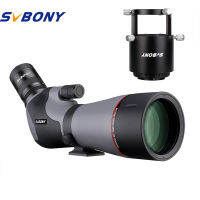 SVBONY SV46P ED กล้องส่องทางไกล20-60x80จุดพร้อมกับอะแดปเตอร์กล้อง Nikon/Canon ซูมไนโตรเจนกล้องโทรทรรศน์กันน้ำโฟกัสคู่กลไกร่างกายโลหะสำหรับดูนกมูนดู