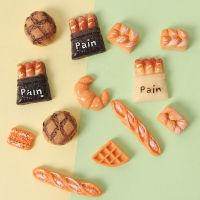 15Pcs Simulation Bread Flatback Charms Resin Cabochon Fake Food Dollhouse Miniature Scrapbooking DIY Craft Phone Accessories