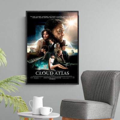 Cloud Atlas ปกภาพยนต์พิมพ์โปสเตอร์ผ้าใบวาดภาพภาพติดผนังห้องนั่งเล่นตกแต่งบ้าน (ไร้กรอบ) Heyuan ในอนาคต