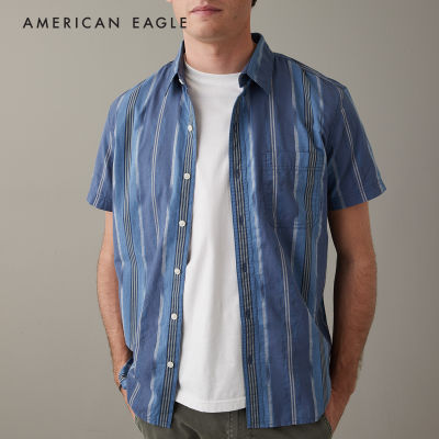 American Eagle Printed Button-Up Resort Shirt เสื้อเชิ้ต ผู้ชาย (NMSH 015-6032-415)