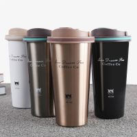 [HOT XSJK,XHKWQ 513] 500มิลลิลิตรร้อนแก้วถ้วยกาแฟที่มีฝาปิด Thermocup ซีลสแตนเลสขวดสูญญากาศ Thermoses แก้วเทอร์โมสำหรับรถขวดน้ำของฉัน