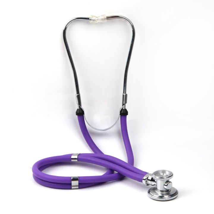 hot-deal-professional-double-head-หลอดคู่หูฟังทางการแพทย์ยาวนุ่ม-stethoscope-หลอด6สีอุปกรณ์การแพทย์