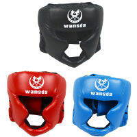 Full Cover Boxing Helmet Sanda Taekwondo Training Professional Head Guard Child Muay Thai Fighting Fitness Protective Gear