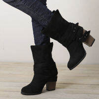 Roman Style Ankle Boots For Women Round Toe Zipper Warm Boots Velvet Band Decoration Footwear For Winter