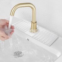 1 Piece Sink Faucet Mat &amp; Soap Dish &amp; Sponge Holder Silicone Faucet Handle Drip for Self Draining