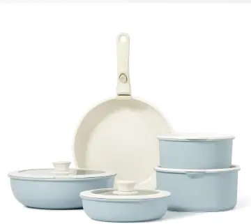 12pcs Pots and Pans Set, Nonstick Cookware Set Detachable Handle, Kitchen Cookware Sets, RV Cookware Set, Dishwasher/Oven Safe - Cream White