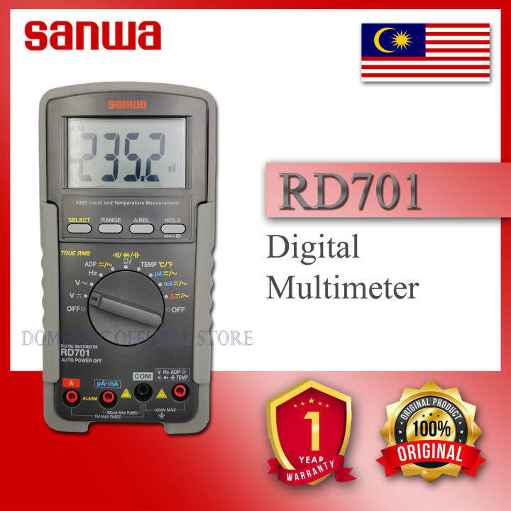 SANWA RD701 Digital Multimeter with True RMS + High Input Impedance ...