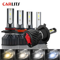 CARLITS ไฟหน้ารถยนต์ Led H7 H4 H11,ไฟตัดหมอกไฟ Led H1 H3 9005 Hb3 9006 Hb4ชุดไฟตกแต่งรถยนต์ CSP ไฟหน้ารถยนต์3000K 4300K 6000K 8000K สะท้อนแสงจำนวน2ชิ้น