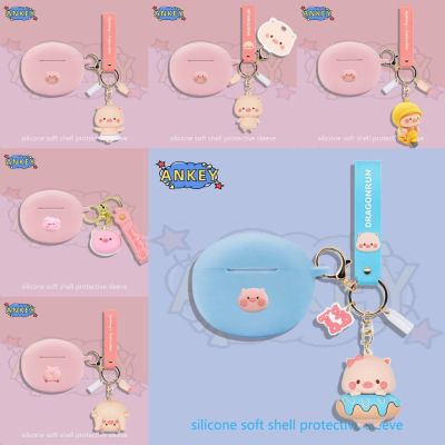 Suitable for Case For Redmi Buds 4 Active / 4 Pro / 3 Pro / Buds 3 Lite Earphone Silicone Cover Pink Pig Earbuds Soft Protective Headphone Headset Skin