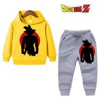 Sudadera con capucha para niños, traje Harajuku, ropa masculina de Dragon Ball Z, deportes de otoño e invierno, artículos esenciales para padres e hijos, moda Kawaii