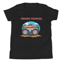 เสื้อผ้าผชเสื้อยืดแขนสั้น พิมพ์ลาย Crush School Back to School YouthS-5XL  THE1