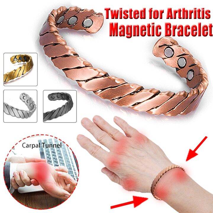 Relieve Joint Pain Copper Compression Twisted Copper Bracelet Arthritis