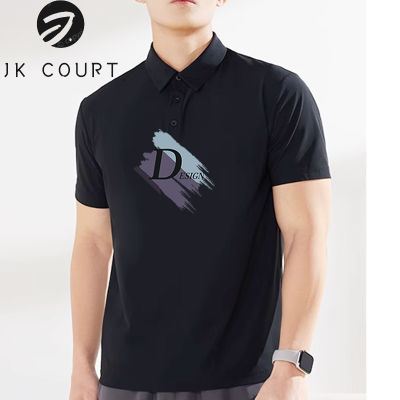 JK Court เสื้อผ้าแขนสั้นแนวธุรกิจลำลองสำหรับผู้ชาย,เสื้อโปโลฤดูร้อนเสื้อยืดลาเพล