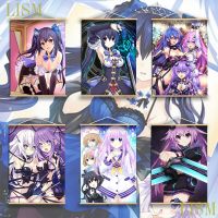 1ชิ้น Hyperdimension Neptunia Neptune Noire Negogear คอสเพลย์อะนิเมะมังงะผนังโปสเตอร์-ไม้เนื้อแข็งแขวนเลื่อนด้วยผ้าใบภาพวาด-เหมาะสำหรับแฟนๆของชุด