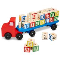 [28ชิ้น] รุ่น 5175 รถบล๊อกไม้ตัวอักษรA-Z Melissa &amp; Doug Alphabet Truck 28 Pcs รีวิวดีใน Amazon USA บล๊อก 28 ชิ้นเรียงบนรถบรรทุกลากได้  ของเล่นเด็ก มาลิซ่า 2 ขวบ