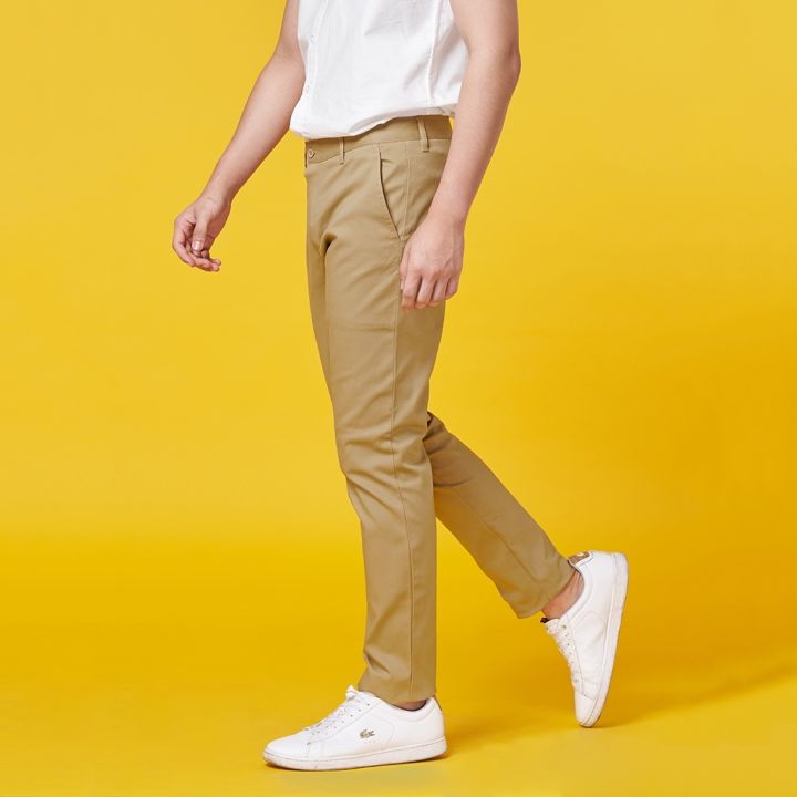 กางเกงขายาวชิโน่-ผ้ายืด-ทรงกระบอกเล็ก-slim-fit-by-normal-boy