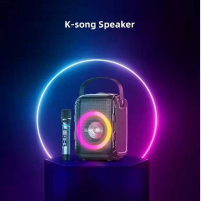 W-king T9S Mini Bluetooth5.0 Speaker 25W ลำโพงบลูทูธ สำหรับพกพา พร้อมไมค์ไร้สาย1อันสำหรับร้องเพลง
