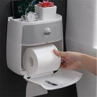 Multi-function Toilet Paper Holder Wall Mounted Paper Tissue Dispenser  Plastic Bath Toilet Paper Holder Storage Box Toilet Roll Holders