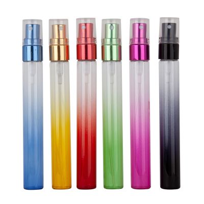 ❁ 6Pcs 10Ml Mini Sample Promotion Gradient Refillable Glass Spray Travel Perfume Bottle Glass Perfume Vial 10cc Parfum Bottles