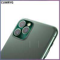 CUWRYG อุปกรณ์เสริมเคสด้านหลังโลหะสำหรับ iPhone 11 Pro Max อุปกรณ์ป้องกันหน้าจอวงแหวนป้องกันเลนส์กล้องถ่ายรูป