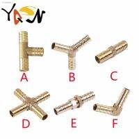 ◘✠✷ Straight Elbow T Y X Shape 2 3 4 Way Connector Brass Barb Pipe Fitting for 4mm 6mm 8mm 10mm 12mm 14mm 16mm Copper Water Tube