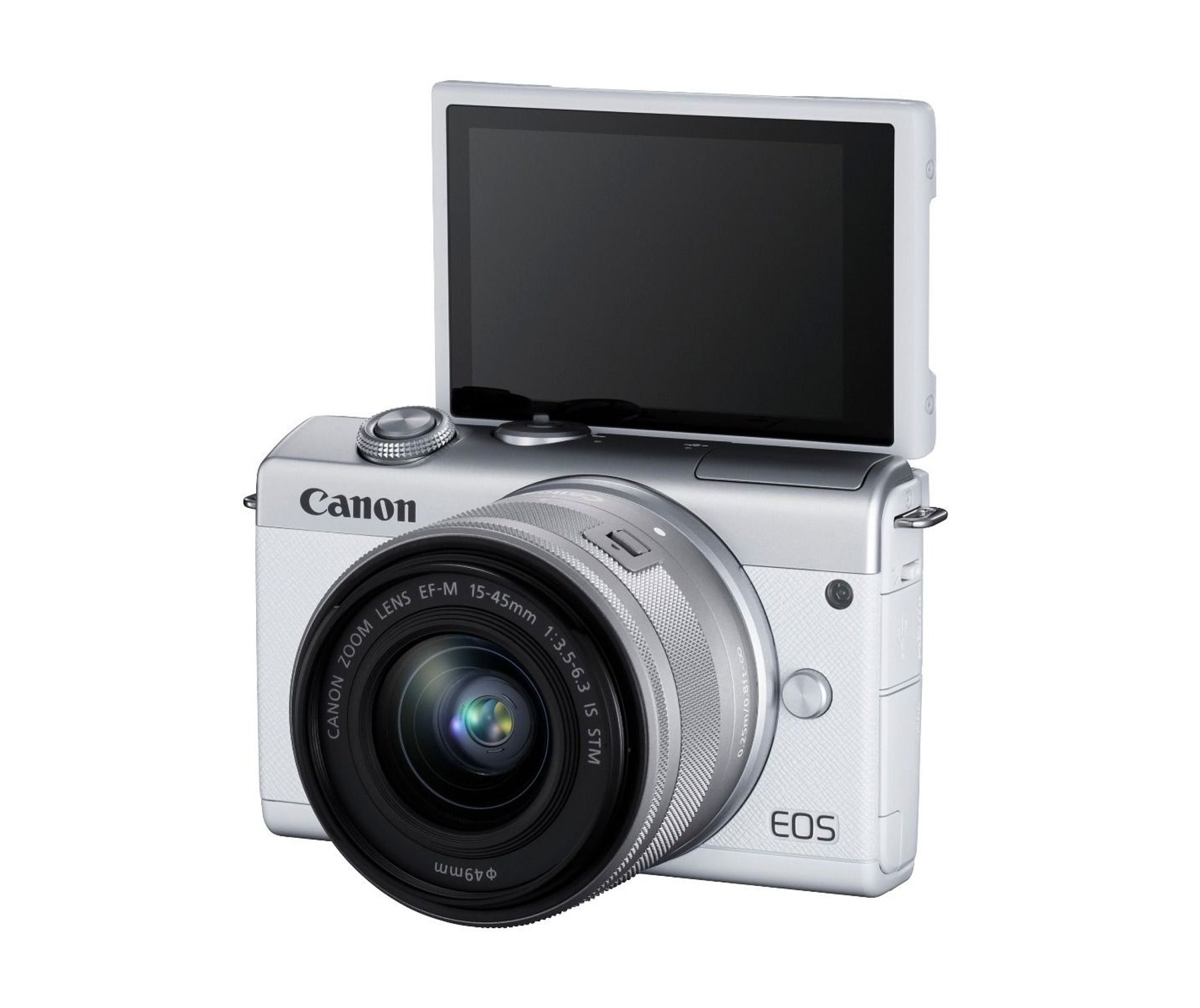 white mirrorless camera