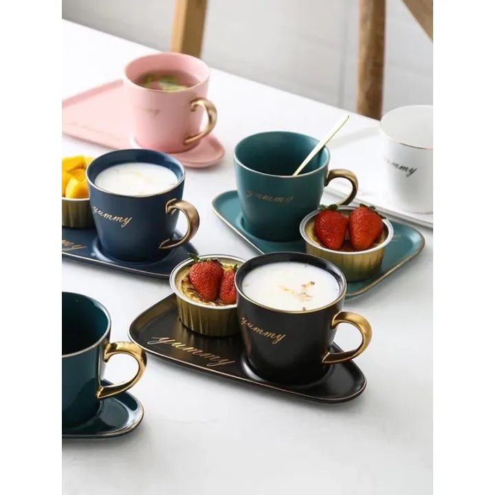 coffee cup saucer with spoon ceramic home afternoon tea set European