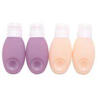 4 Pack Travel Bottles Sets, Leakproof Silicone Toiletry Tubes Travel Containers Travel Size Bottles Liquid Portable