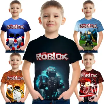 Kids Roblox T-Shirt Boy Birthday Gift Party Children's Anime Short Sleeve  Fashion Casual Top Baby Comfort Clothing