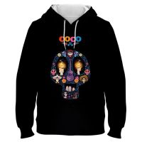 Sudaderas con capucha de Anime de dibujos animados para niños, sudadera con estampado 3D de Coco de película de Disney, jerséis Harajuku para hombres y mujeres, Primavera