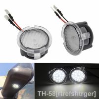 ✒﹊♞ For Ford Taurus Expedition Edge F150 Flex Explorer Mustang Everest Ranger car side under mirror lamps White LED Puddle Lights