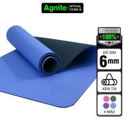Thảm tập yoga 2 lớp dày 6cm chống trơn trượt Agnite chính hãng