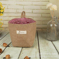 Living Room Small Storage Sack Cloth Hanging Non Storage Baskets