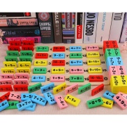 Đồ chơi Domino toán học gồm 100 chi tiết bằng gỗ