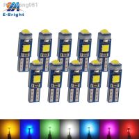 10PCS T5 W3W PCB 3030 3 Led Car Dashboard Bulbs Warming Instrument Lights Indicator 12V DC White Ice Blue Red Green Amber Pink