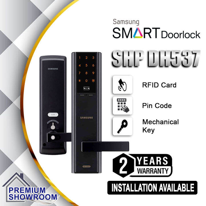 SAMSUNG SHP DH537 (Black) Digital Door Lock Lazada