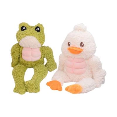 Frog Plush Toy Cute Muscle Frog Stuffed Doll Funny Shape Design Frog Plush Doll for Kids Children Christmas Birthday Gifts judicious