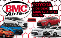 กรองอากาศ BMC Toyota Vios gen3, Yaris Eco 1.2, Yaris Ativ, Sienta (Made in Italy)